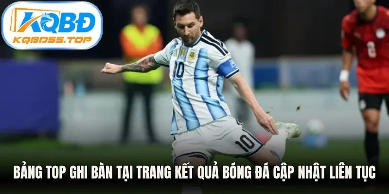 Bảng top ghi bàn tại trang kết quả bóng đá cập nhật liên tục